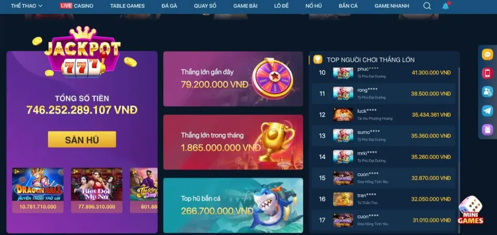 Người chơi ăn mừng chiến thắng Jackpot tại Ricwin Nhà Cái